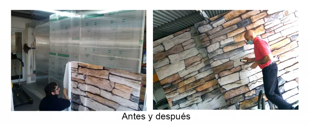 Trabajo de vinilo pared